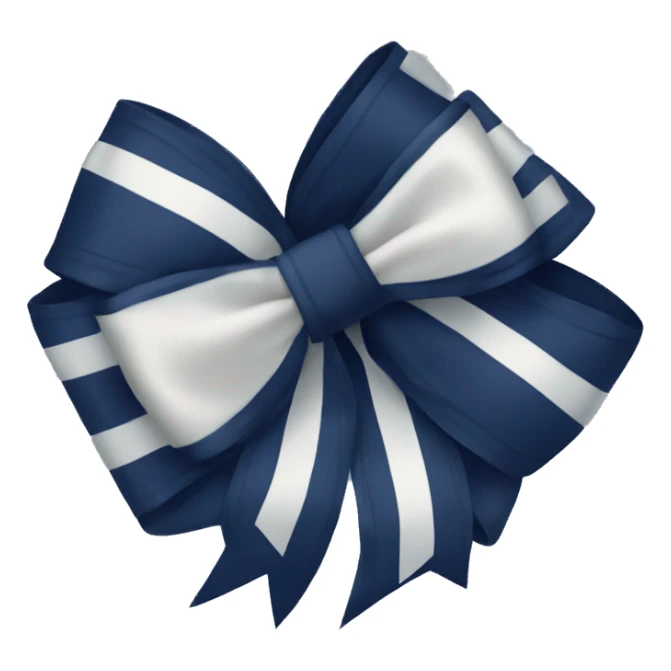 Navy blue bow sticker