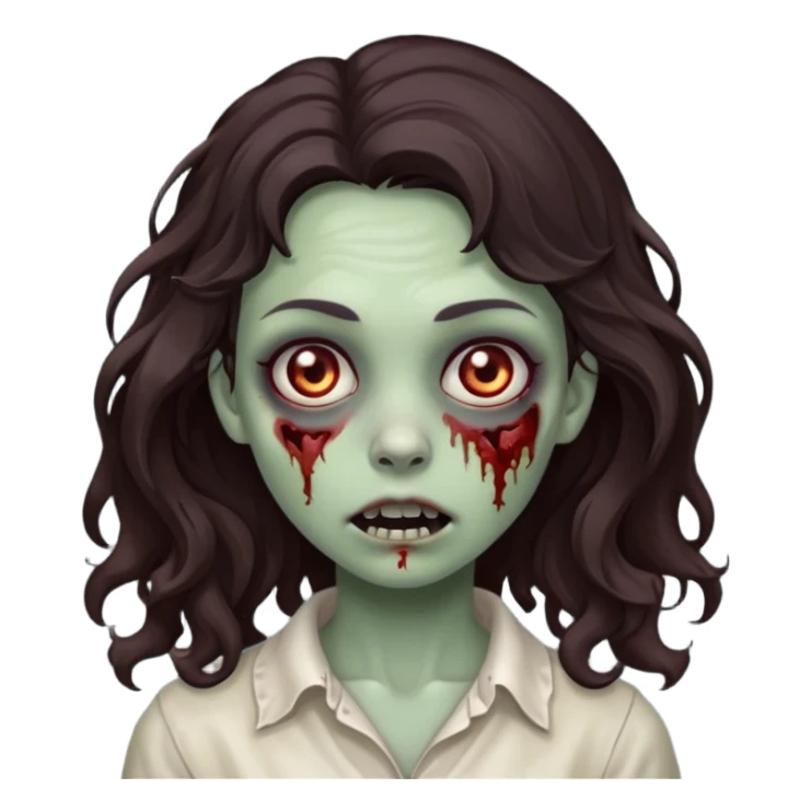 zombie girl wavy sticker