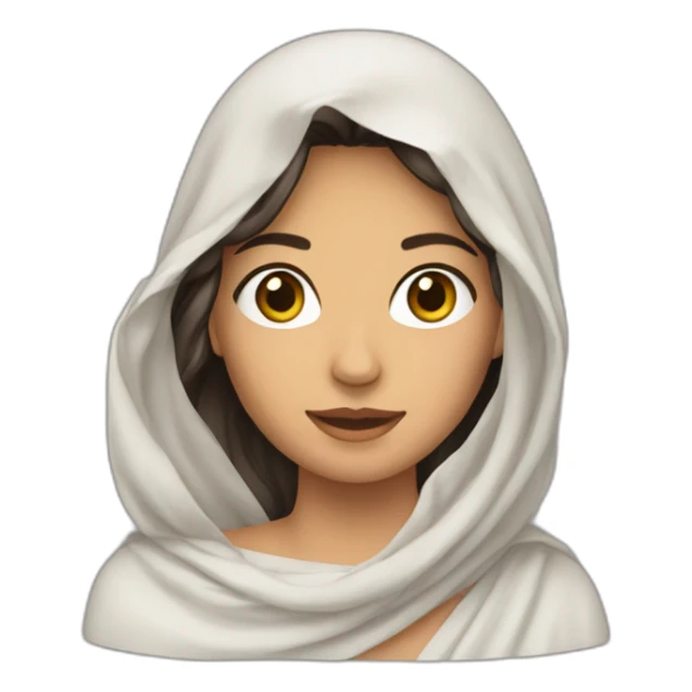 femme brunne avec un voile sticker