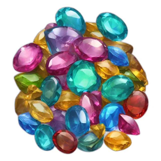 pile of gems sticker