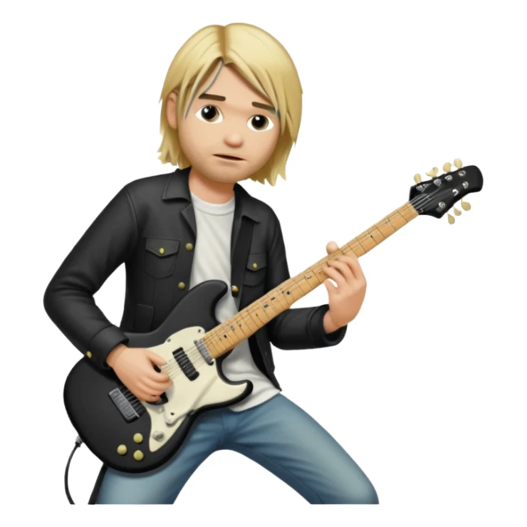 KURT COBIN/NIRVANA NO SHOW DE ROCK COM A GUITARRA ELETRICA sticker