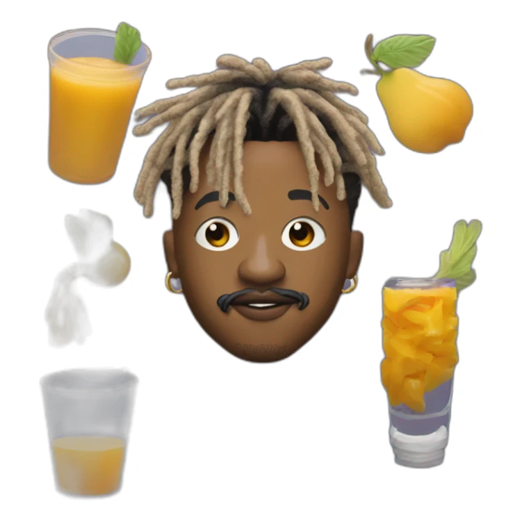 juice wrld hip hop 2019 little dreads mustache beard music rap legends never die sticker