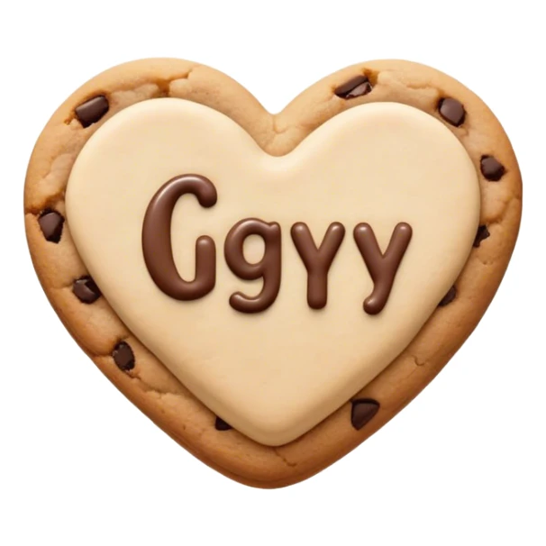 cookie heart with IGY6 written across sticker