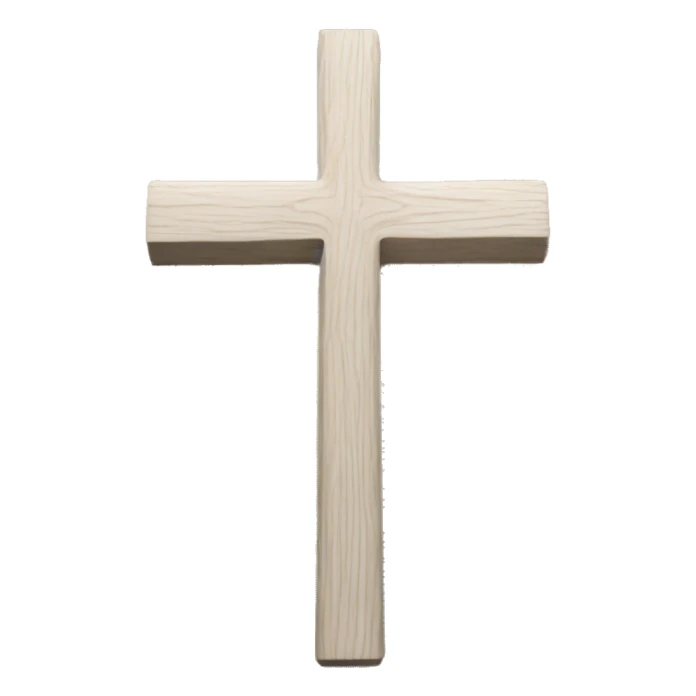 whitecrucifix wooden made without jesus sticker
