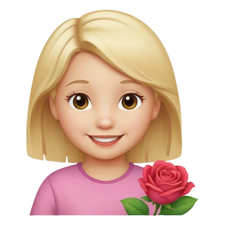  girl blond hair todler emojj sticker