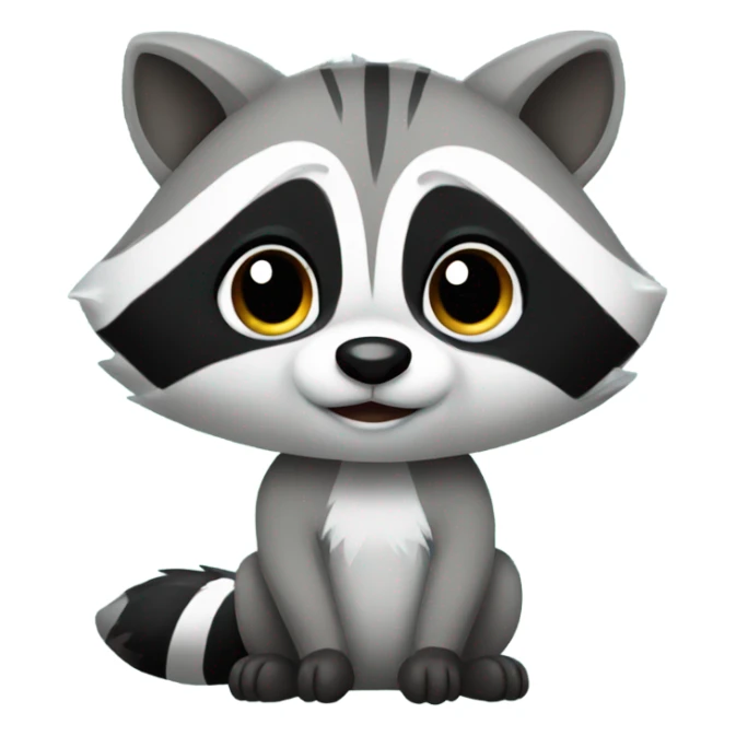 Super cute raccoon  sticker