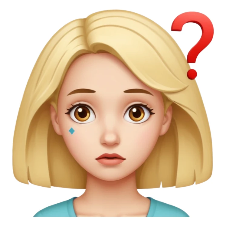 young women dont know from what to start. add question mark sticker