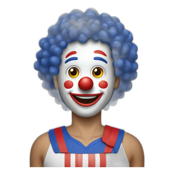 Un clown avec le maillot de la France sticker