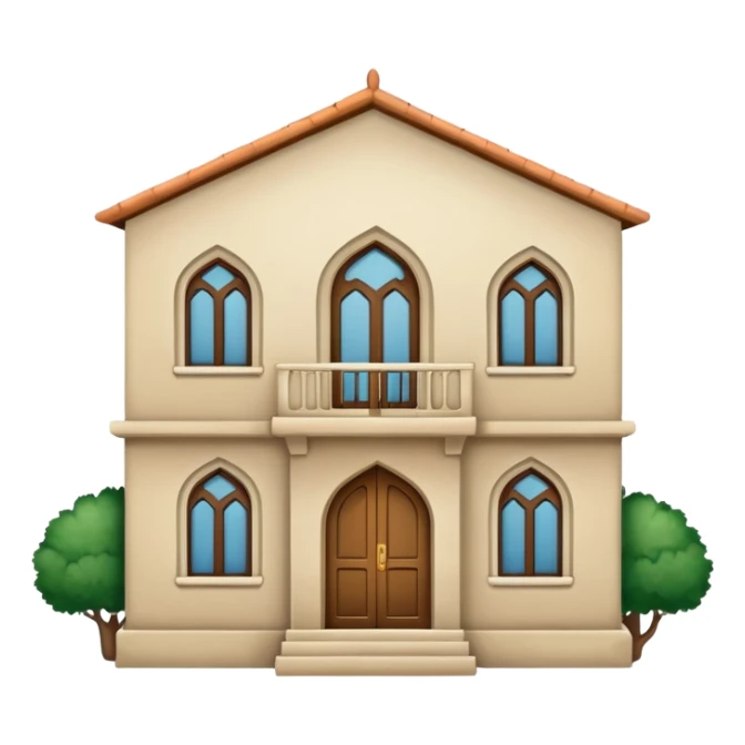 little city and small, ordinary, simple, home, Iranian-style, 1980  sticker