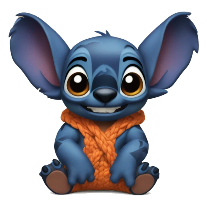 Stitch from lilo and stitch but with black and orange coloring sticker