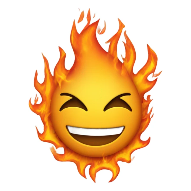 Emoji In Fire sticker