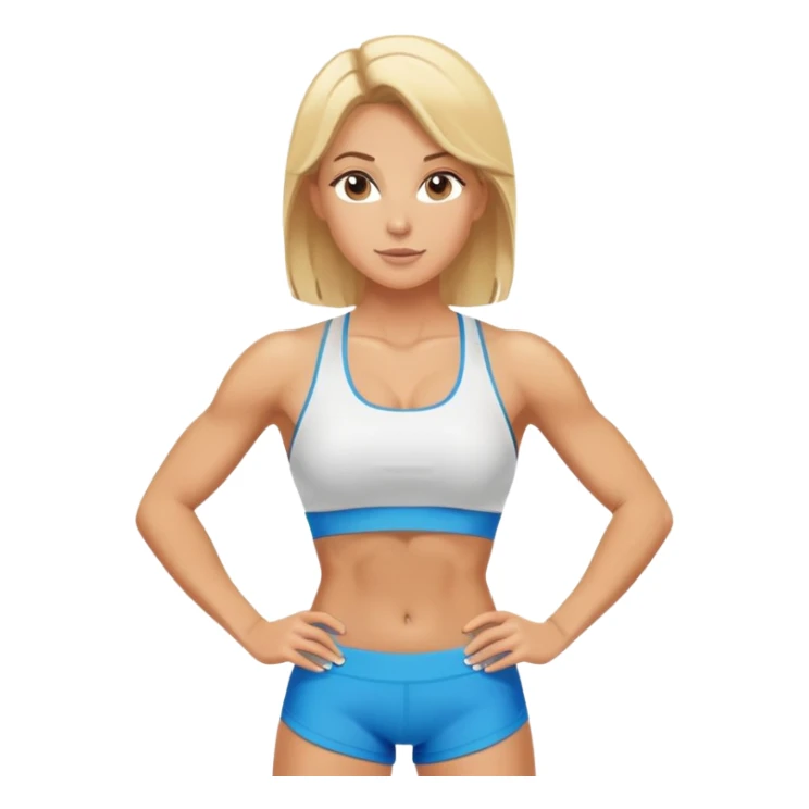 Blonde female hitler fitness trainer  sticker