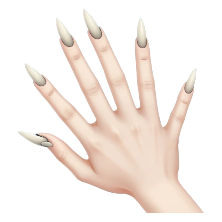 A hand with nails on its fingers bent in witch type way sticker