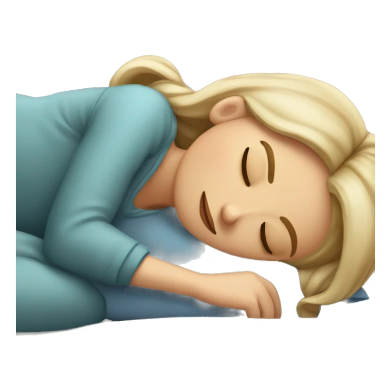 White Girl Sleeping with book as pillow  sticker