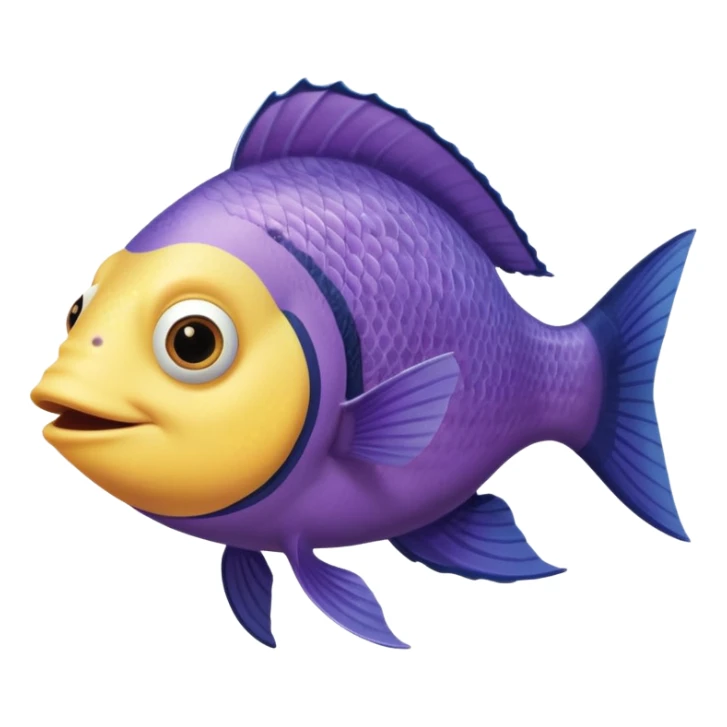 gurgle in finding nemo movie tall thin purple and yellow fish  sticker