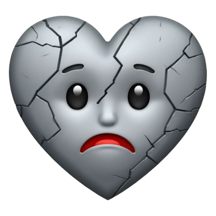 Kırılmış kalp üzgün emoji sticker