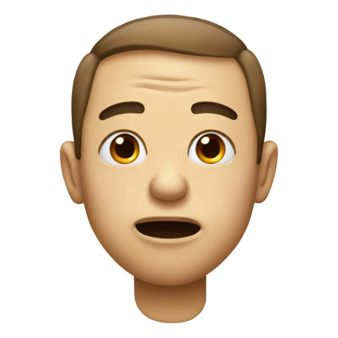 A regular emoji biting his lips and closing his eyes  sticker