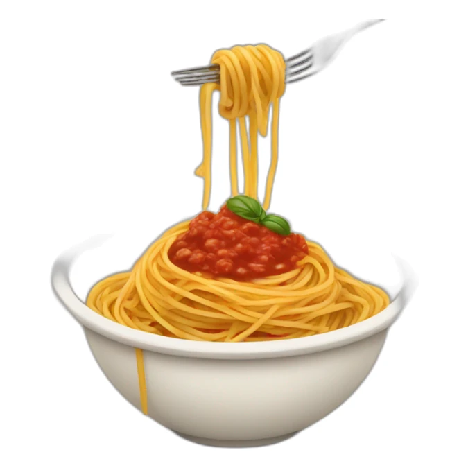 spaghetti with sauce in colosseum-shaped bowl sticker