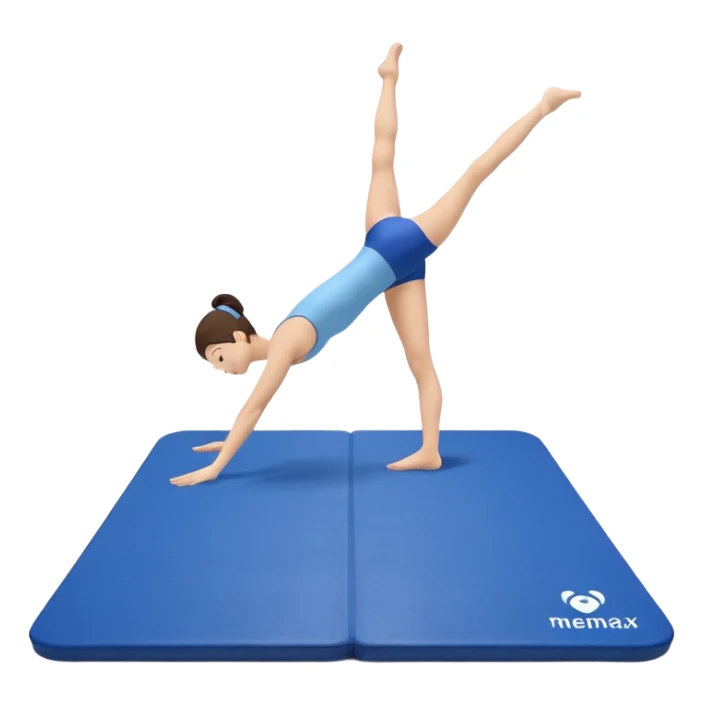 Meemax 2m training mat gymnastics blue sticker