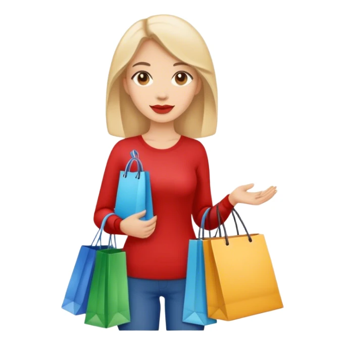 Shopping woman sticker