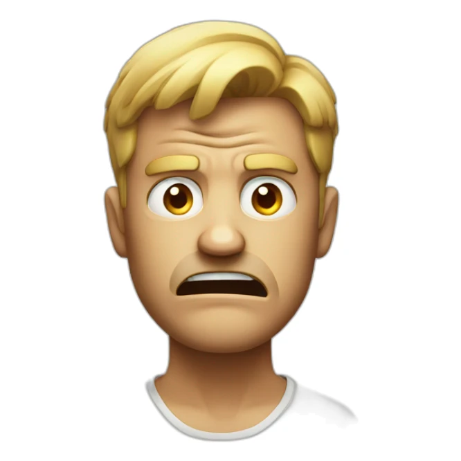 an angry man sticker