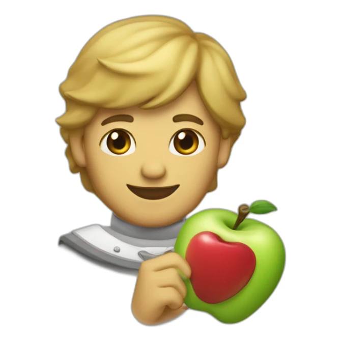 En un escudo y manzana  sticker