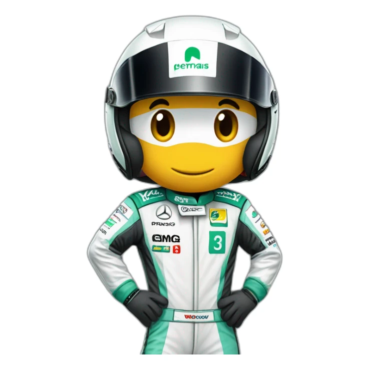 Yoshi in Mercedes AMG Petronas racing suit sticker