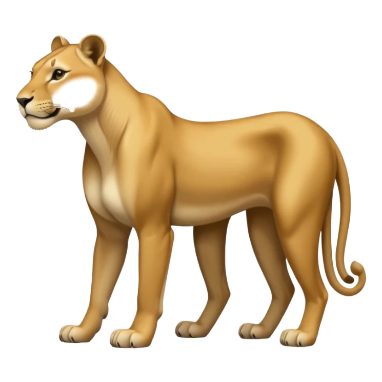 a lioness's silhouette with four legs sticker