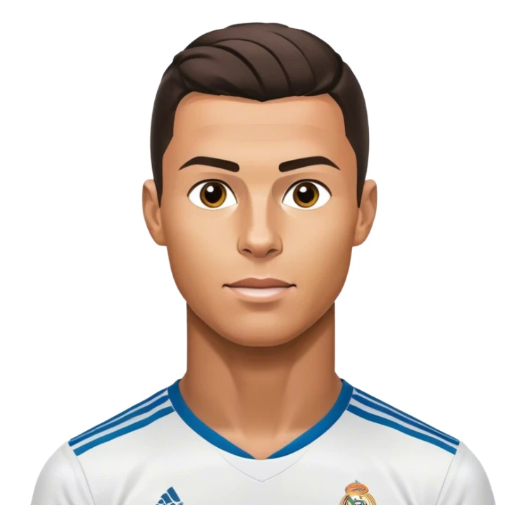 Cristiano Ronaldo in a Real Madrid jersey. sticker