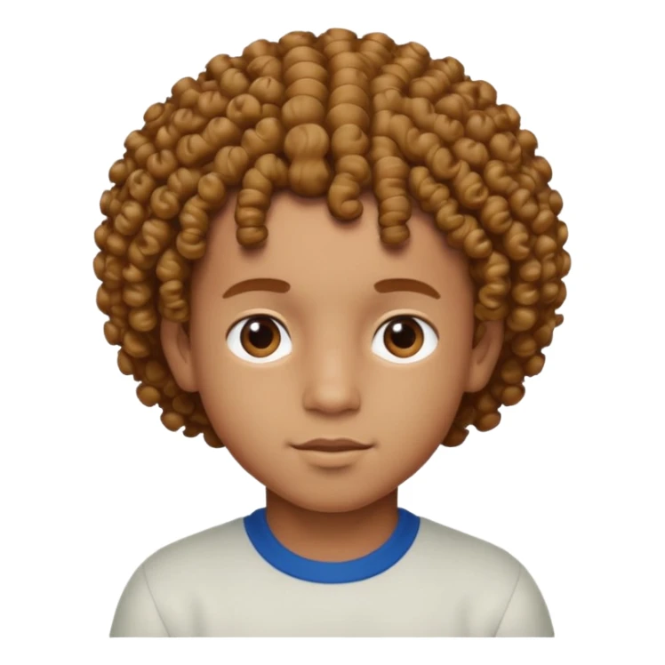 Curly, dominican boy, Phototype III sticker