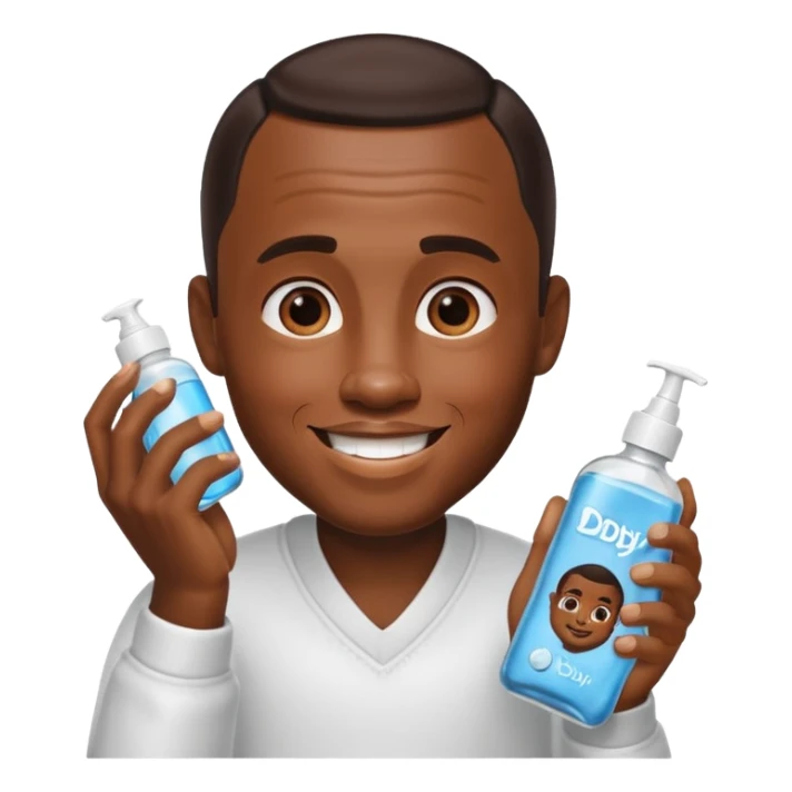 Make an emoji of Diddy with baby oil sticker