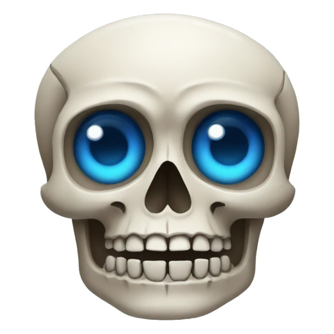 skull Totem with blue eyes sticker