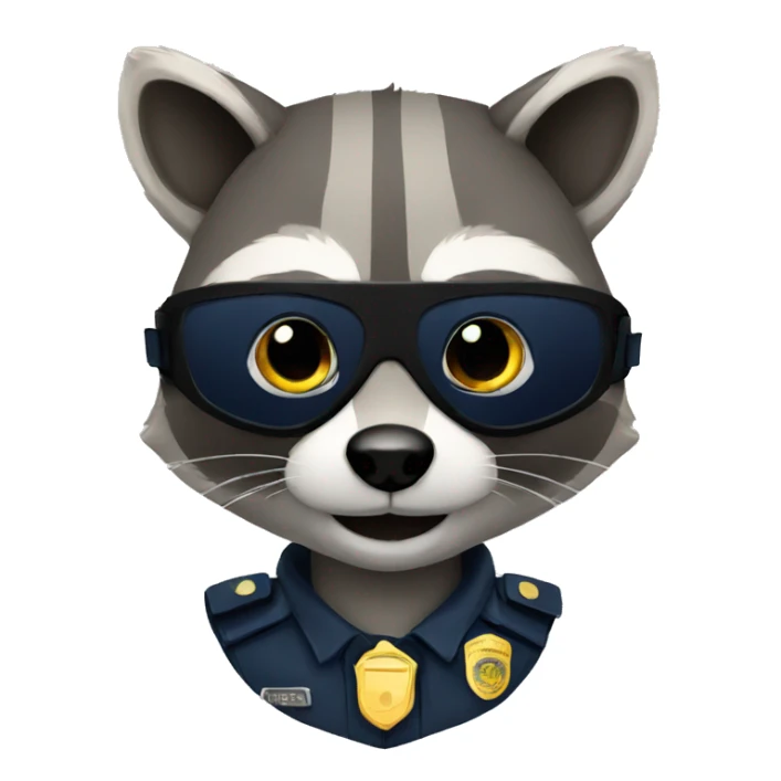 raccoon police sticker
