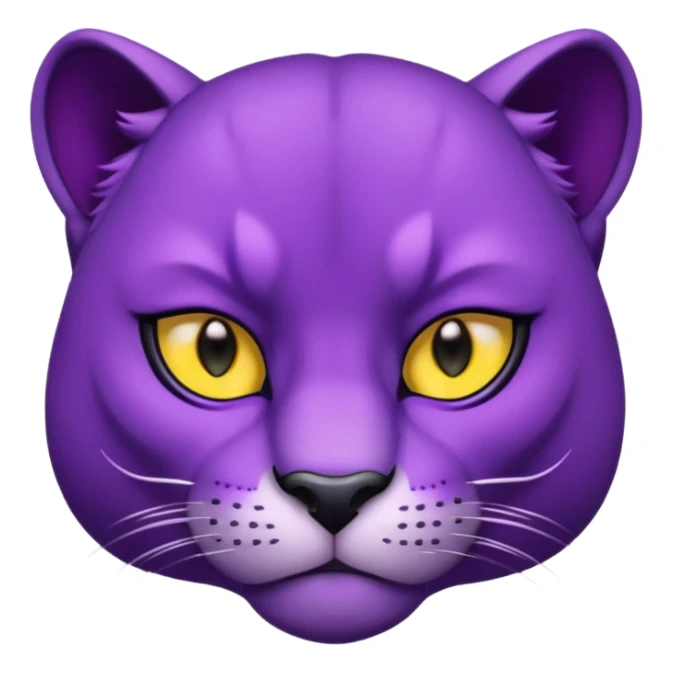 Purple Panther face turned to the slight right sticker