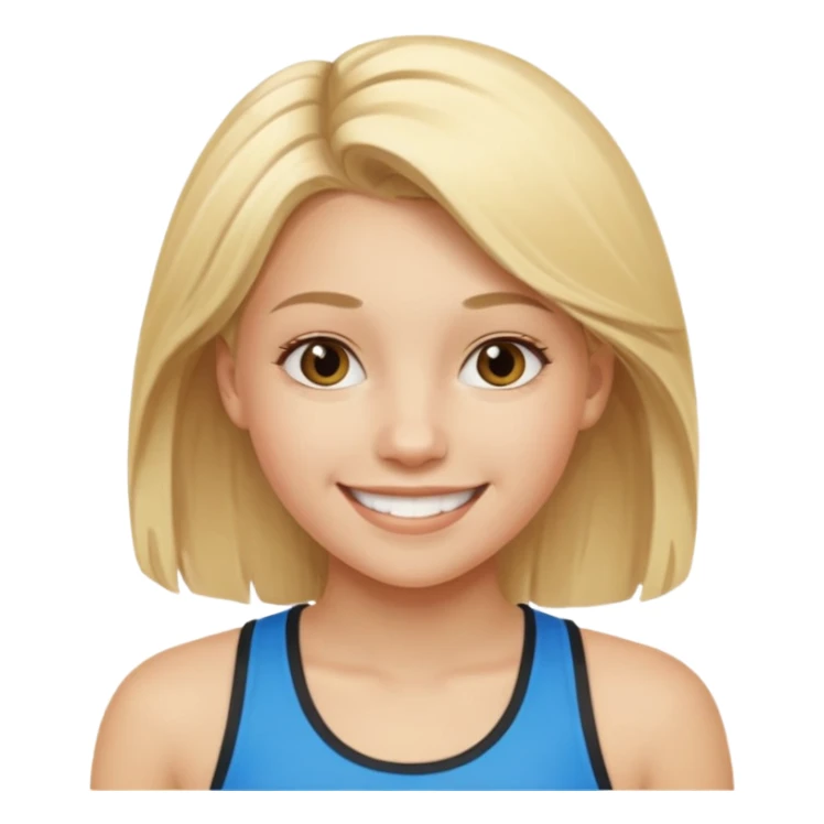 Jeune fille de 16 ans sportive et blonde et belle  sticker