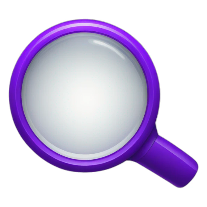 purple magnifying glass sticker