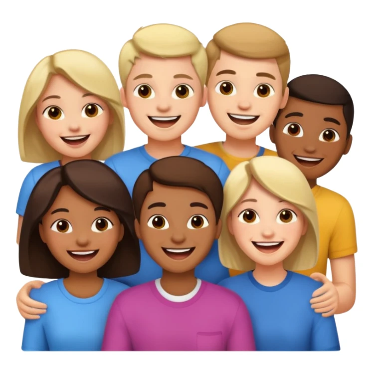 group of young people sticker