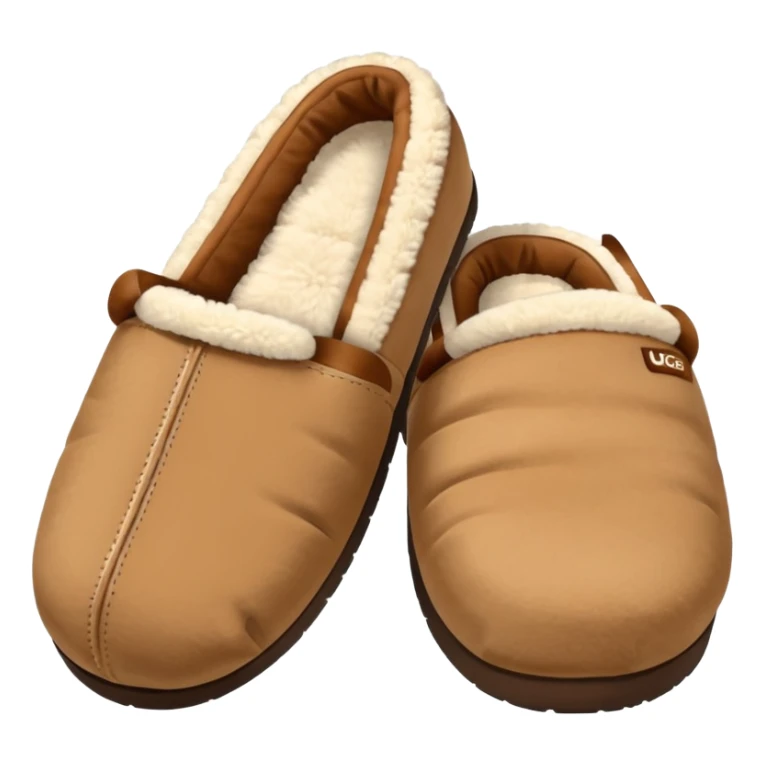 A pair of beige brown UGG slippers sticker