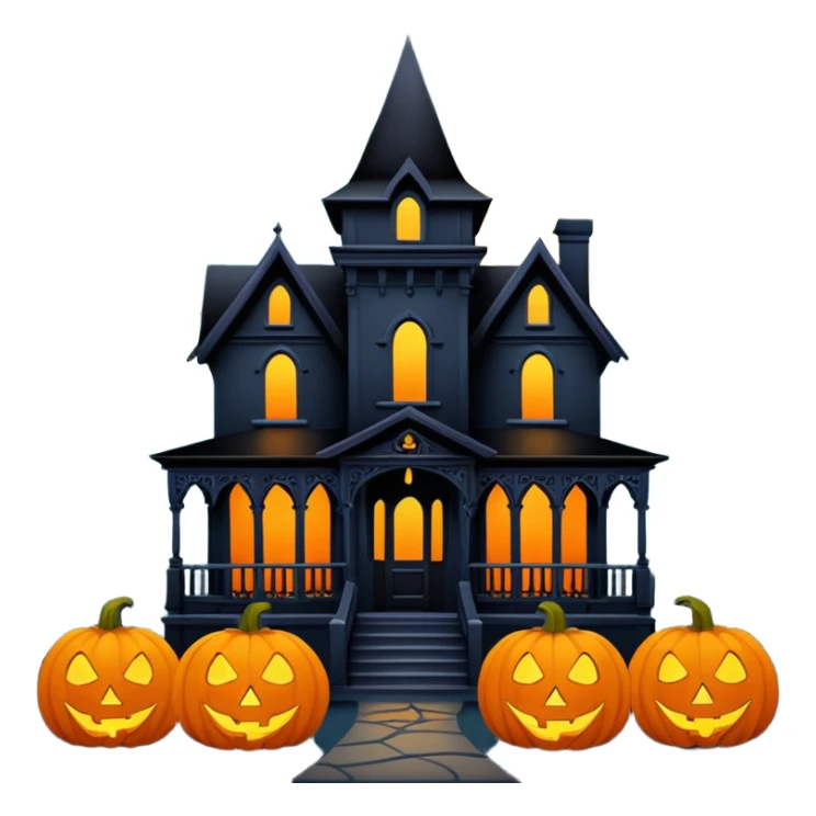 Victorian style home decorated for Halloween sticker