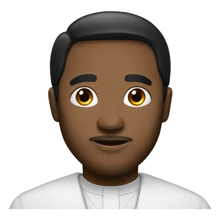 Christian clergyman with black hair, black eyes, sticker