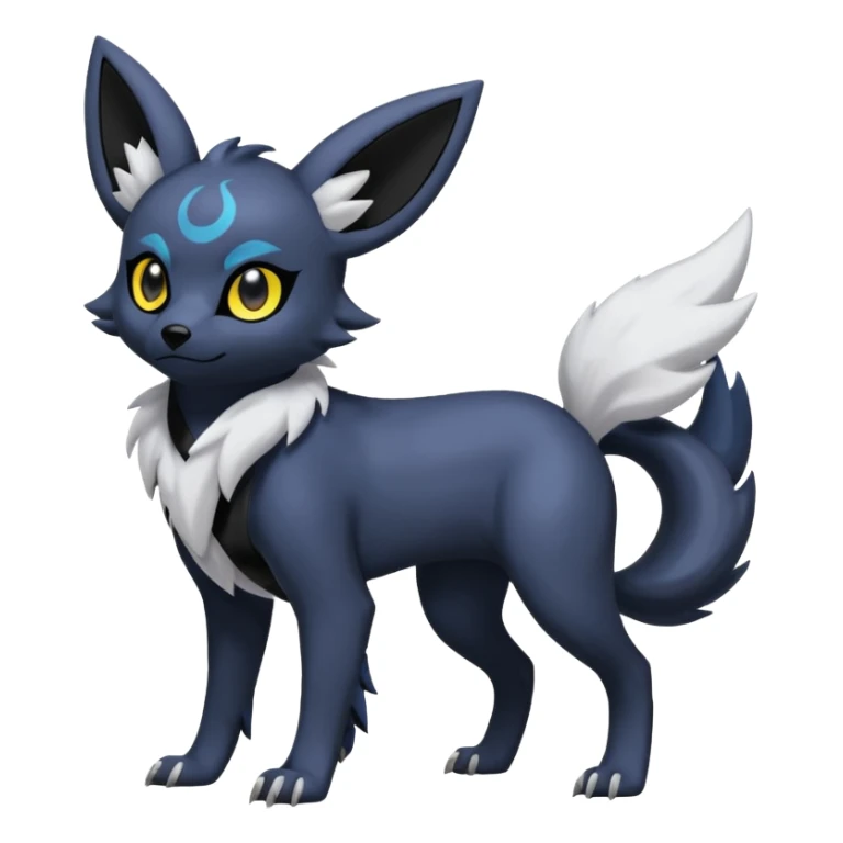 Dark Absol-Poochyena-Umbreon-fusion (full body) sticker