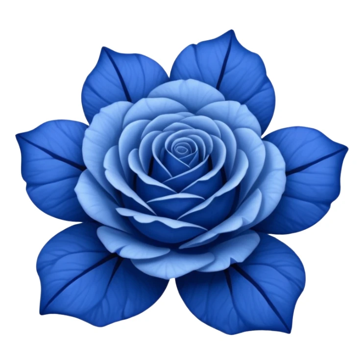 rose shape flower, no stem, now make it a indigo color sticker