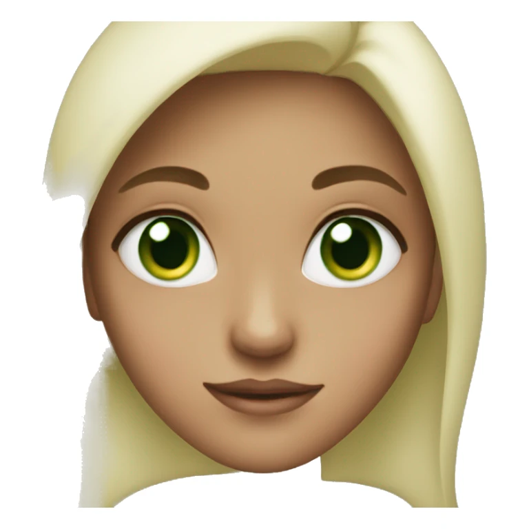 girl green eyes in love sticker