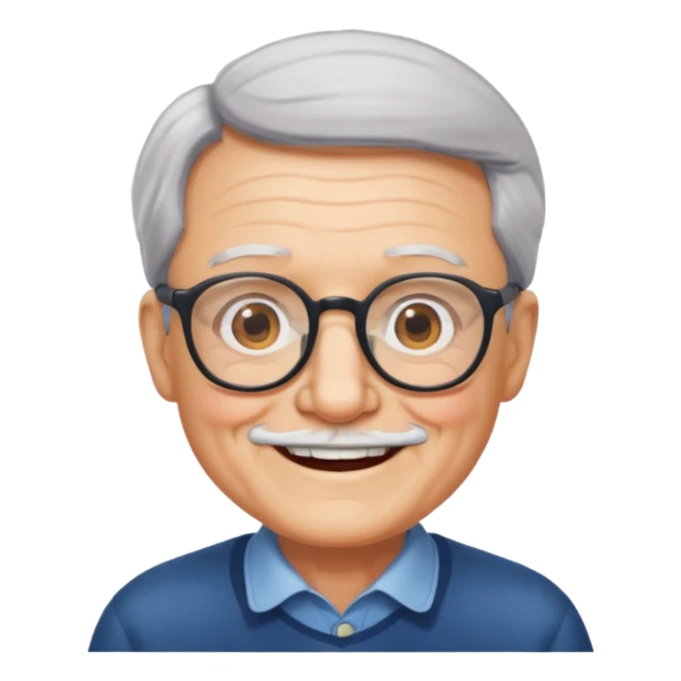 Grandpa wearing glasses sticker