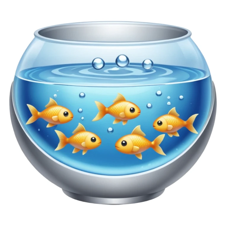 Mini fishes in a bowl for cooking  sticker