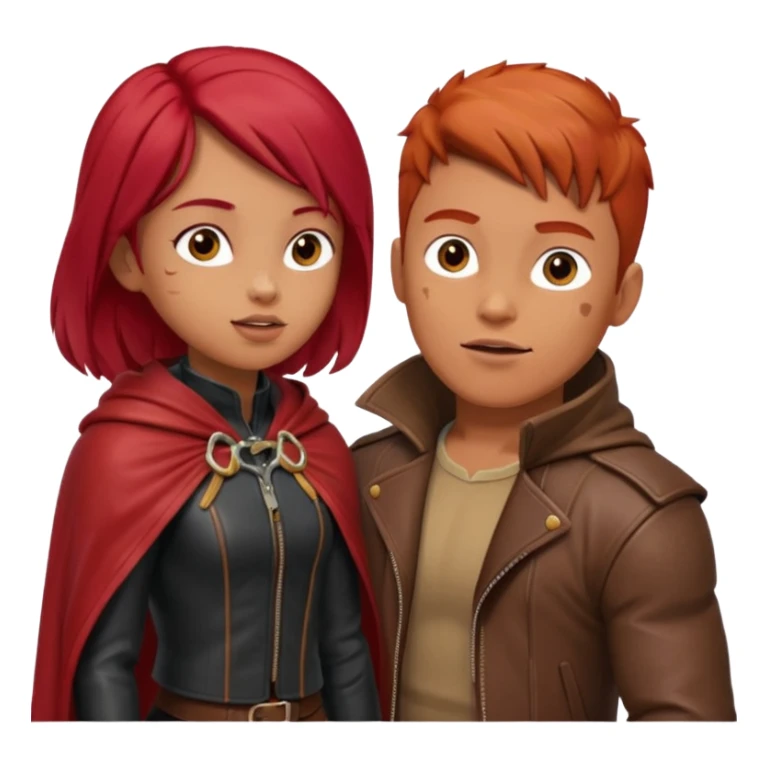 Lobo macho hablando con caperucita roja sticker