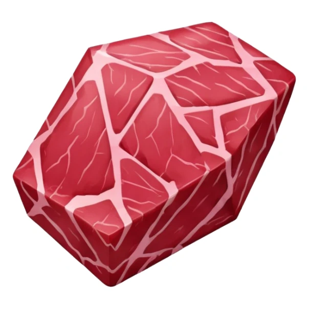 Meat with diamond textur and color sticker