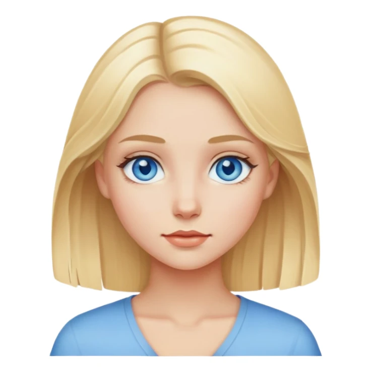 blue eyed blonde girl sticker