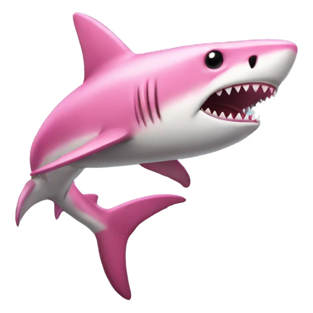 Pink shark sticker