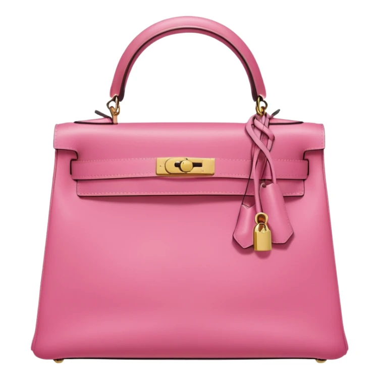 hermes kelly bubble gum pink color bag  sticker